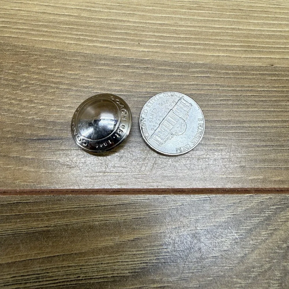 Coach Y2K 2000's Button Nickel Silver Tone Replacement 1 Button Round Snap Head
